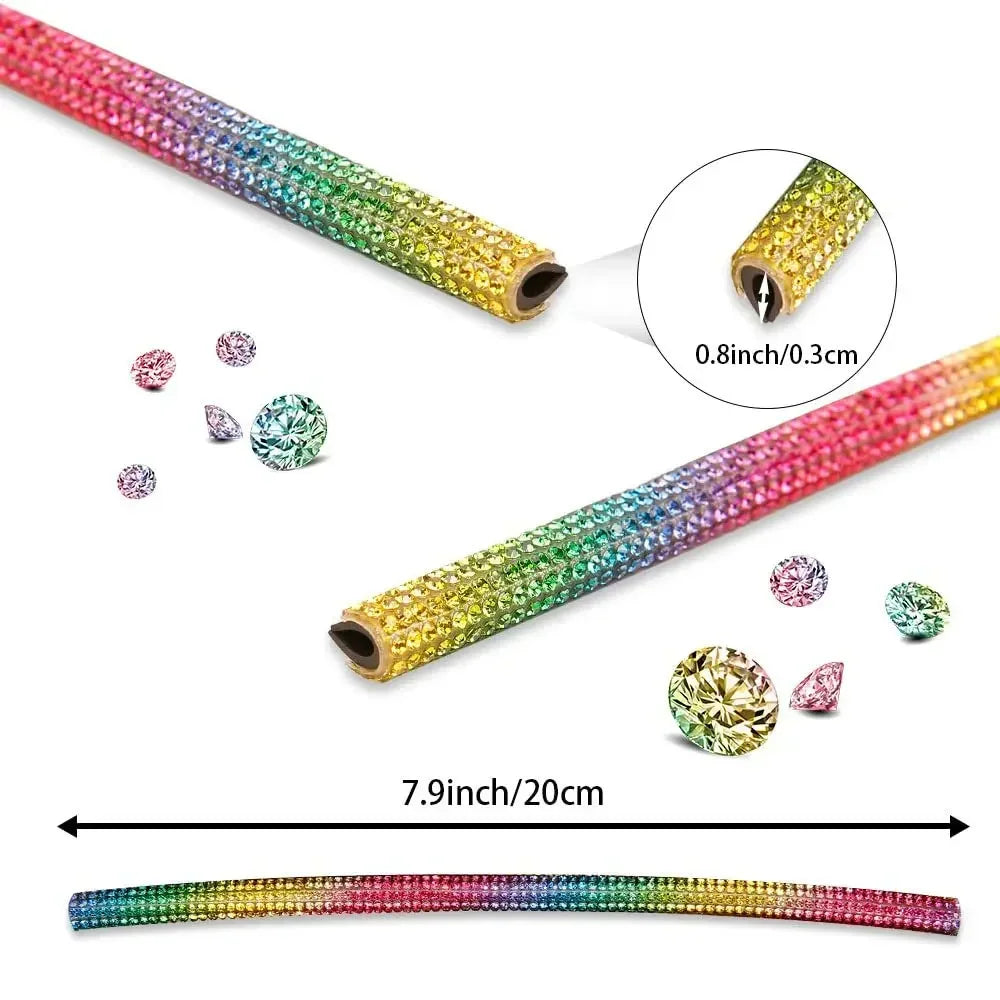 10 Stücke Diamant Auto Klimaanlage Outlet Streifen Bohrer U Form Strass Clip Dekoration Glänzende Kristall Trim Streifen Auto Zubehör