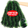 Weihnachten Grüne Zuckerrohr Bänder Girlande DIY Weihnachtsbaumschmuck Grüne Zuckerrohr Bänder Kranz Hängender Anhänger Haus Party Dekoration