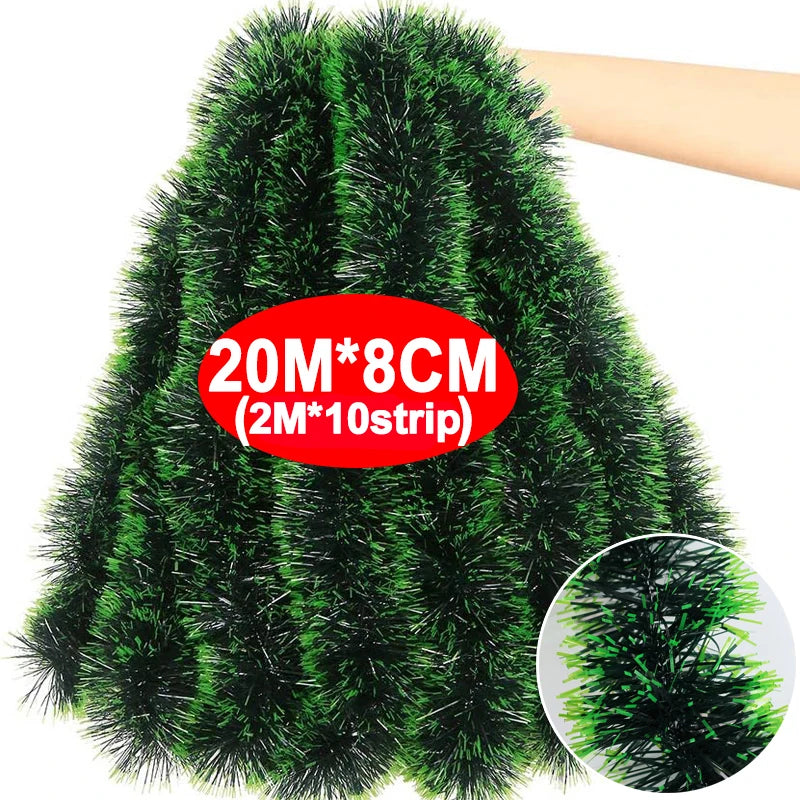 Weihnachten Grüne Zuckerrohr Bänder Girlande DIY Weihnachtsbaumschmuck Grüne Zuckerrohr Bänder Kranz Hängender Anhänger Haus Party Dekoration