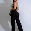 Damen Sommer Trägerloser Jumpsuit Sexy Einteiler Outfits Cut Out Taille Party Jumpsuit Kleidung Damen Langer Rückenfreier Overall