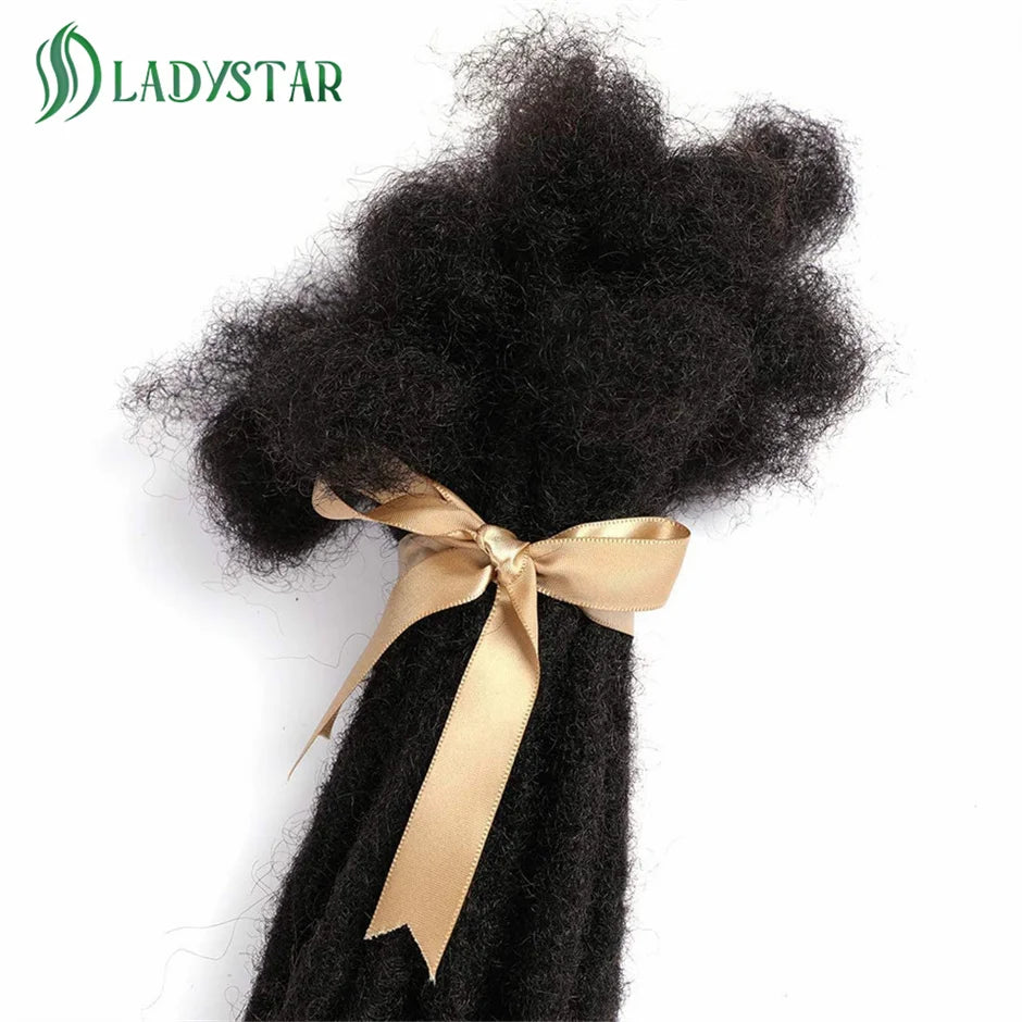 Dreadlock Extensions Human Hair For Men/Women Crochet Braids 100% Human Hair Handmade Loc Extension 0.6 cm Dreadlocks