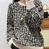 High-End 100% Ziegenwollpullover Damen Stehkragen lockerer Pullover Herbst Winter neuer Stil im Western-Look mit Verjüngungseffekt