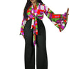 Wmstar Plus Size Two Piece Sets Wholesale Long Sleeve Print Top and Wide Leg Pants Matching Suit Fall Clothing Dropshopping