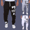 Men's Active Sweatpants Letter Print Joggers Trousers Drawstring Elastic Waist Fitness Gym Sports Pants Autumn Winter