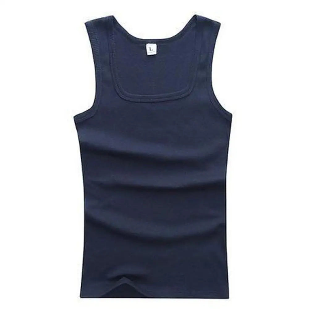 Hot Sale Men's Sleeveless Breathable Fitness Vest Basic Elastic Tank Top Men's Cotton Bodybuilding T-shirt Classic Color Clothes