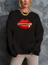 Women's Autumn Winter Sweaters  Black Loose Plus Size  Female hoodie Long Sleeves O-neck Pullovers Sporty and Rich Clothing