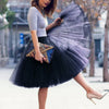 Multi-layer Tulle Tutu Skirts Fuchsia 6 Layers Fluffy Petticoat Underskirt Princess Ball Gown Women Halloween Party Skirt