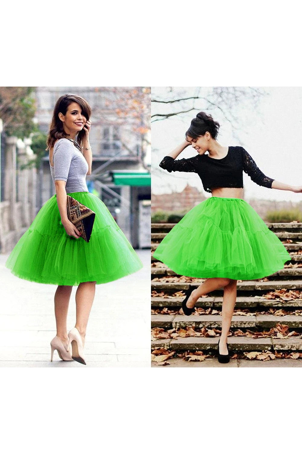 Multi-layer Tulle Tutu Skirts Fuchsia 6 Layers Fluffy Petticoat Underskirt Princess Ball Gown Women Halloween Party Skirt