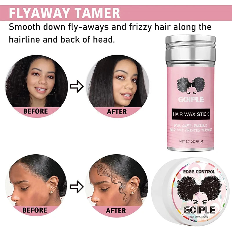 GOIPLE Melting Spray Glue for Lace Front Extra Hold Wig Adhesive Bond Tool and Remover Slick Hair Wax Stick Edge Control Gel Kit