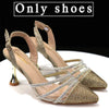 Venus Chan 2023 Newest INS Style Orange Color Elegant High Heels Nigeria Popular Design African Ladies Shoes And Bag Set