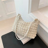 Canvas Wrinkle Bag for Women Shoulder Bags Pleated Bubbles Handbags Padded Casual Underarm Quilted Bag Tote Cloud Bag