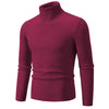 Autumn Men's Turtleneck Sweater Winter Knitted Striped Warm Outdoor Tops