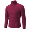 Autumn Men's Turtleneck Sweater Winter Knitted Striped Warm Outdoor Tops