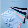 4pcs Boxer Shorts Men's Ice Silk Underwear Cool Underpants Breathable Sexy Thin Panties U Convex Lingerie Wholesale Lots L-6XL