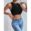 Women's Solid Ribbed Crop Tank Top Casual Sleeveless Basic Summer Top Comfortable Fit Fashionable Trendy