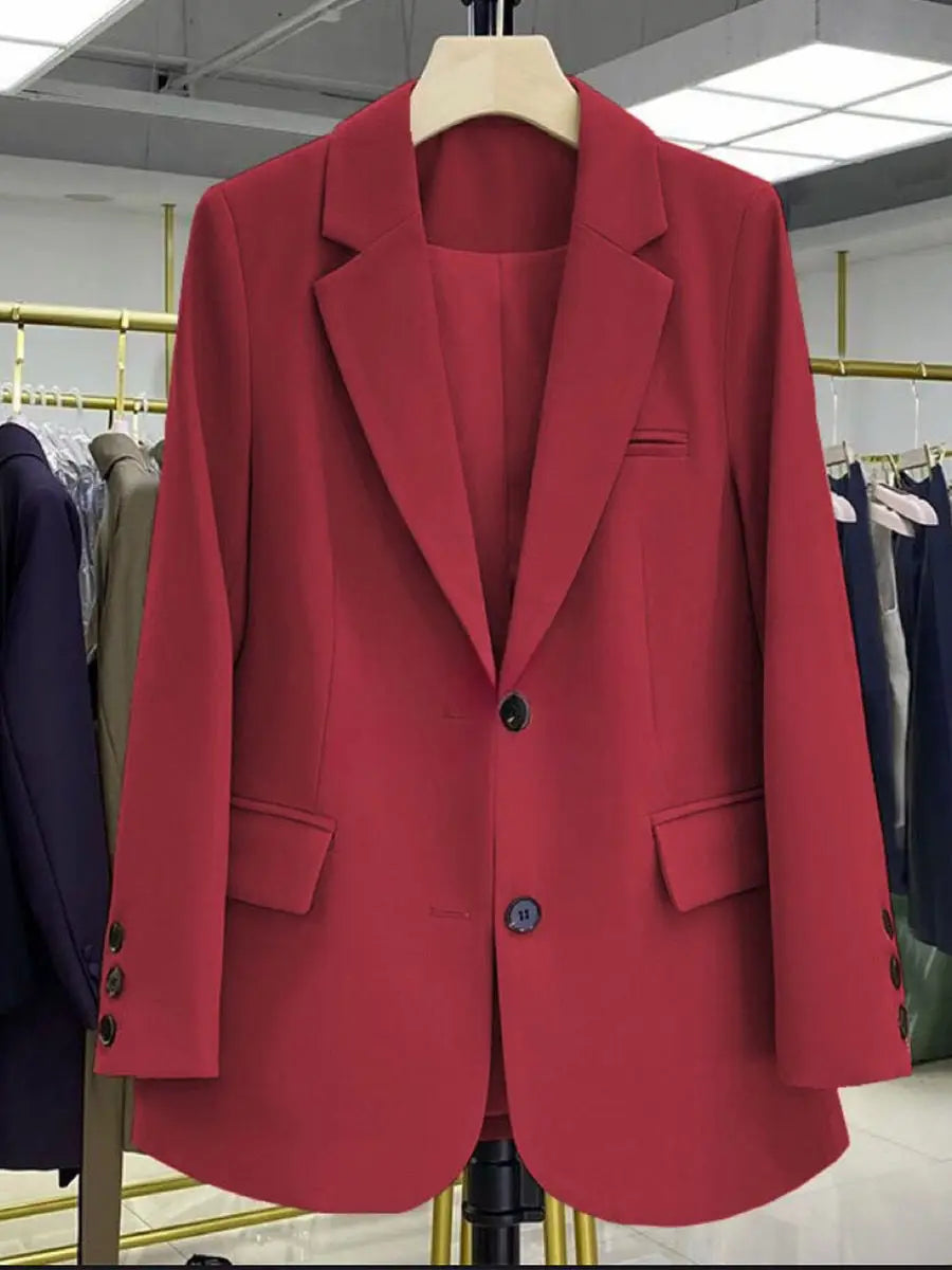 Candy Color Blazer Women Clothing Trends Long Sleeves Blazers Chic Office Ladies Jackets Luxury High-end Coat Vestido Outerwear