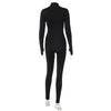 Fitness Outfit Female Casual Sporty Workout Zipper Jumpsuit Women Rompers Long Sleeve Skinny Activity Wear Overalls Tops