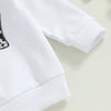 Casual New Baby Boys Long Sleeve Outfits Clothes Fashion Letter Print Sweatshirt Tops Elastic Pants Suit for Baby Fall Clothing