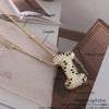 MHS.SUN Neue Leopard Bubble Buchstabenkette Vergoldet Chunky Bubble Zirkon 26 Initialen Anhänger Halskette Frauen Modeschmuck