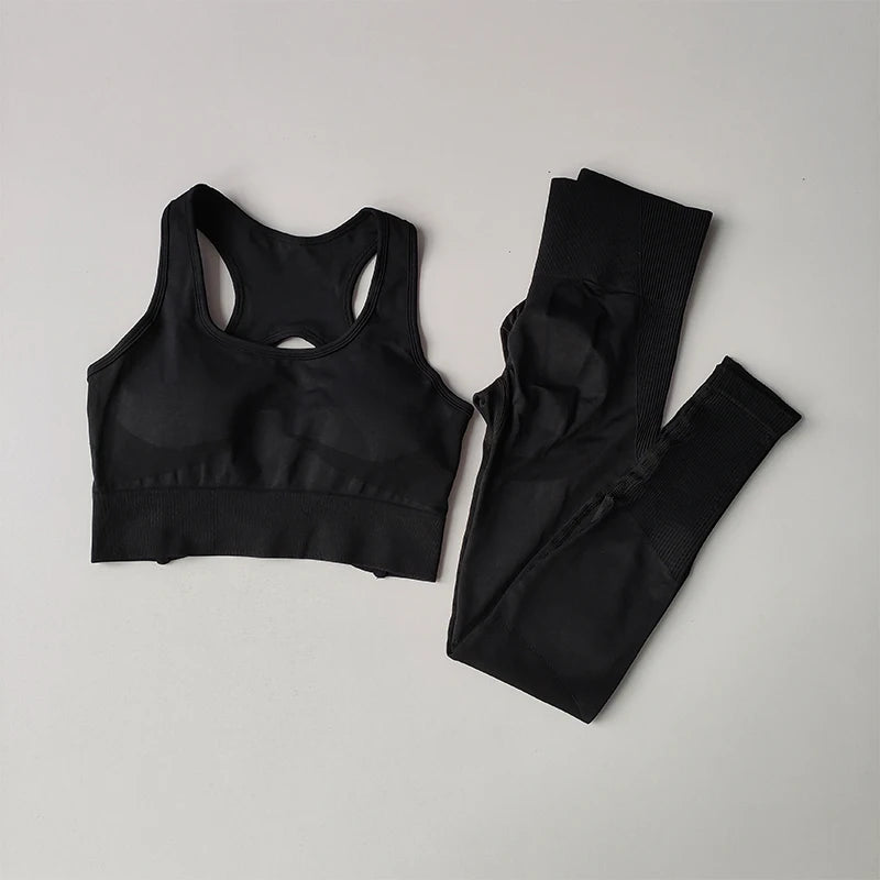 2er-Set Sport-BH für Damen, professionelles Fitness-Tanktop, stoßfester Lauf-Leggings-Yoga-Anzug, schöner Rücken-BH-Bekleidung