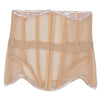 Women Abdomen Tight Corset Crops Under Bust Bustiers Breathable Mesh Waist Girdle With Bones Slimming Lace Up Bodices