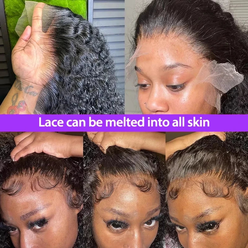 13x4 Kurze Bob Perücke Echthaar Deep Wave 100% Brasilianische Lockige Echthaar Perücken Transparente Spitze Front Perücken Für Frauen Vorgezupft
