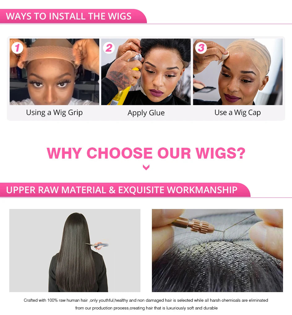 Swupod 13x4 13x6 220% Density Transparent HD Lace Front Wig for Women Deep Wave Remy Human Hair Ginger Orange 350# Loose Curly