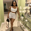 Three Sisters 2025 Summer Fashion Sexy Casual Holiday Beach Party Prom Woman Clothes Slimming Vest Print Ladies Two Piece Sets
