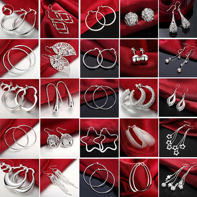 Top-Qualität 925 Sterling Silber Ohrringe Einfache Runde Kreise Ohrringe Für Frauen Mode Hochzeit Verlobung Charm Schmuck