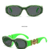 Fashion Square Sunglasses for Women Rectangle Brand Shades Sun Glasses Bling Diamond Eyeglasses Uv400 Glittering Accessories