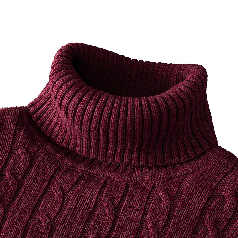 Neuer Rollkragenpullover Herren Freizeit Rollkragen Strickpullover Warm Halten Herren Pullover Wollpullover