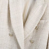 TRZA Women Fashion Tweed Double Breasted Blazer Coat Vintage Long Sleeve Flap Pockets Female Outerwear Chic Veste Femme
