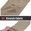 TACVASEN Summer Lightweight Trousers Mens Fishing Pants Outdoor Hiking Nylon Quick Dry Pockets Cargo Pants Casual Work Trousers