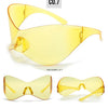 Oversized Futuristic Shield Sunglasses for Women Men Fashion Silver Mask Visor Sun Glasses Female Punk Y2K Eyeglasses