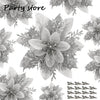 Silver Glitter Christmas Flowers Silver Xmas Tree Artifical Flower Ornaments Merry Christmas Decoration For Home Party New Year