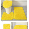 3er-Set einfarbige Heimteppiche Toilettendeckelbezug Teppich-Set rutschfeste Fußmatte für Badezimmerboden Badteppich Fußmatte
