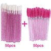HIJOYSEEN 100 Pcs Makeup Brushes For Lip Eyebows Eyelash Shining Mascara Wands Applicators False Lashes Beauty Tools
