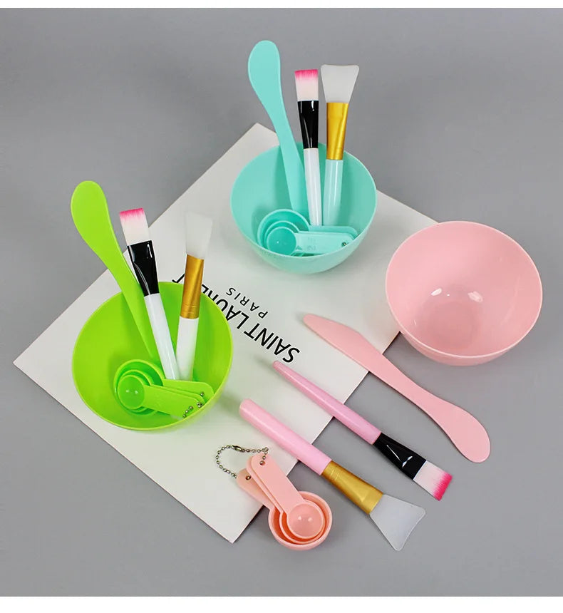 Facial Brush Mask Bowl Spoon Set Mask Brush Bar DIY Beauty Tools Mixing Tools Skin Care Makeup Supplies Woman Facial Tools
