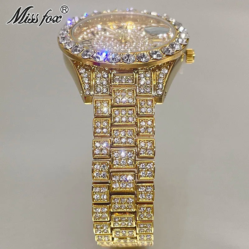 MISSFOX Pink Damen Armbanduhren Luxus Klein Zifferblatt Elegant Quarz Uhr Für Damen Icy Look Party Schmuck Mini Babe So Süß Armbanduhr