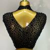Luxury Rhinestone Mesh See Through Celebrate Birthday Dress Sparkly Top Short Skirt Two Pieces Sets Performance Stage Costume