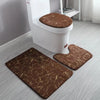 Toilettensitzbezug 3-teiliges Set Badematte Duschraum Bodenmatte Zuhause Badezimmer Anti-Rutsch Saugfähige Fußmatte Badewannen Dekor Teppich