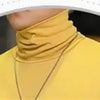 Fashion Men's Turtleneck T-Shirts Casual Autumn Winter High Collar New Slim Long Sleeve Stretch Model Undershirt Plus Size Tees