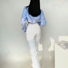 Zadily 2025 Summer Korean Style Long Sleeve White Shirt Women Sexy Button Ladies Crop Tops Blouse Street New In Female Clothing
