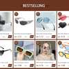 Neue herzförmige polarisierte Sonnenbrille für Damen, modisch, süß, Retro, Vintage, Verlaufs-Sonnenbrille, UV400-Schutz, Unisex-Brille