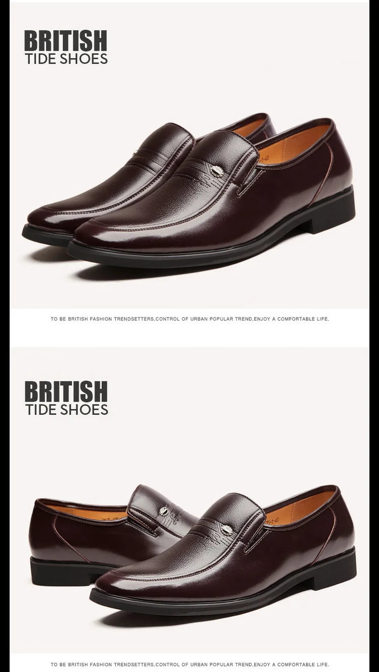 Leder Herren Business Schuhe Luxusmarke 2022 Herren Loafer Elegant Mokassins Atmungsaktiv Slip-on Schwarze Fahrerschuhe Übergröße 38-44