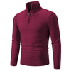 New Men's Sweater Half Zipper Pullovers Winter Warm Stand Collar Turtleneck Cotton Knitted Sweater Men Solid Color Sweatwear