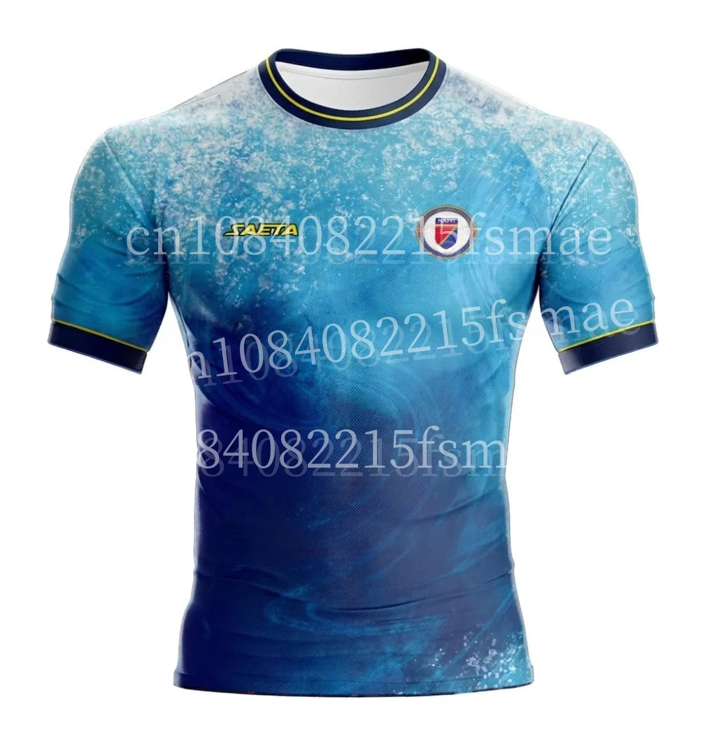 2026Haiti Soccer Jersey Short Sleeve T-Shirt 3D Graphic Printed Kid Sportswear Athletic Fitness Training Tee Tops Football Shirt