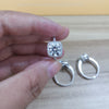 100% Moissanite Rings 1CT 2CT 3CT Brilliant Diamond Halo Engagement Rings For Women Girls Promise Gift Sterling Silver Jewelry