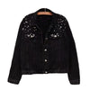 Denim Coat Women Denim Coat Turn Down Collar Single Breasted Full Sleeve Jackets Loose Casual Regular Short Jacket 2024