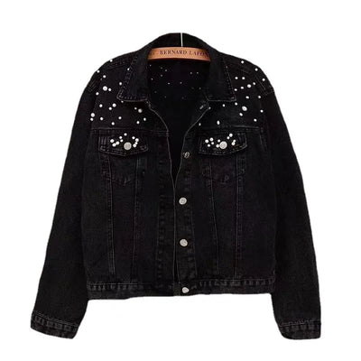 Denim Coat Women Denim Coat Turn Down Collar Single Breasted Full Sleeve Jackets Loose Casual Regular Short Jacket 2024